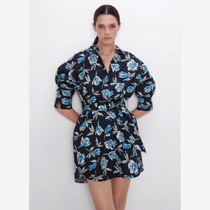 *NWT* Zara Printed Floral Shirt Dress | The Gia Dress | Size L